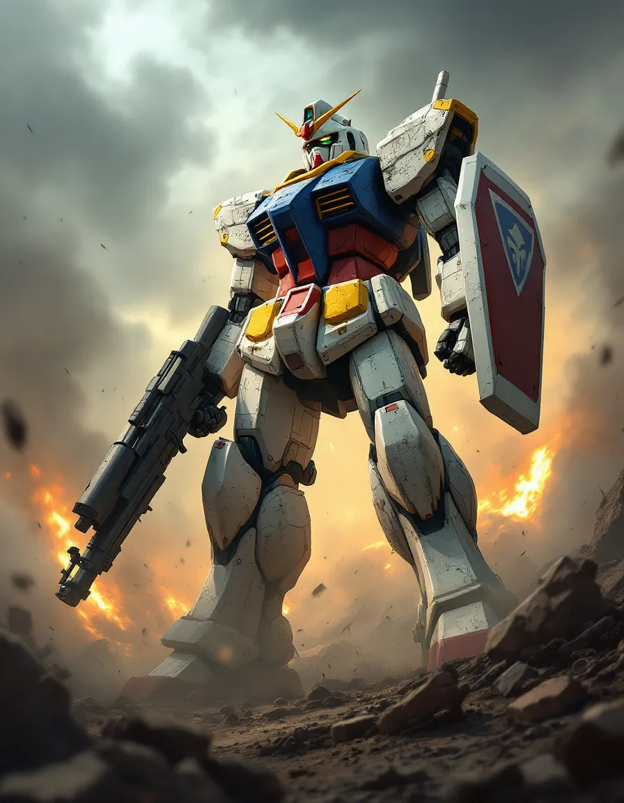 Generated Gundam image with Flux.1 Pro